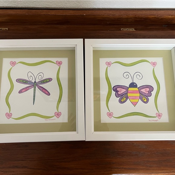 Set of 2 Tania Schuppert Love bugs Framed Prints - Picture 2 of 2